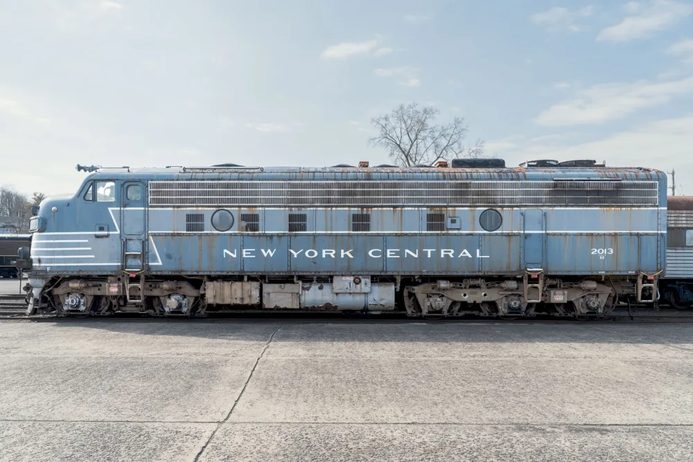 Vintage New York Central locomotive at Danbury Railway Museum.